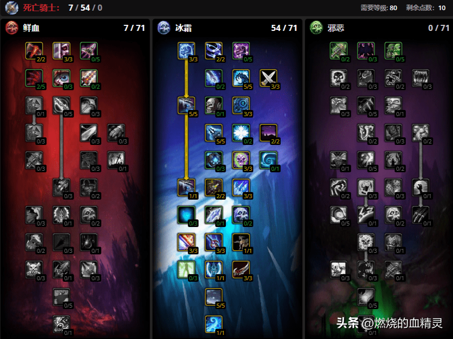 魔兽世界怀旧服wlk死亡骑士坦克天赋怎么加？魔兽世界怀旧服wlk死亡骑士坦克天赋冰邪输出天赋和必选雕文攻略
