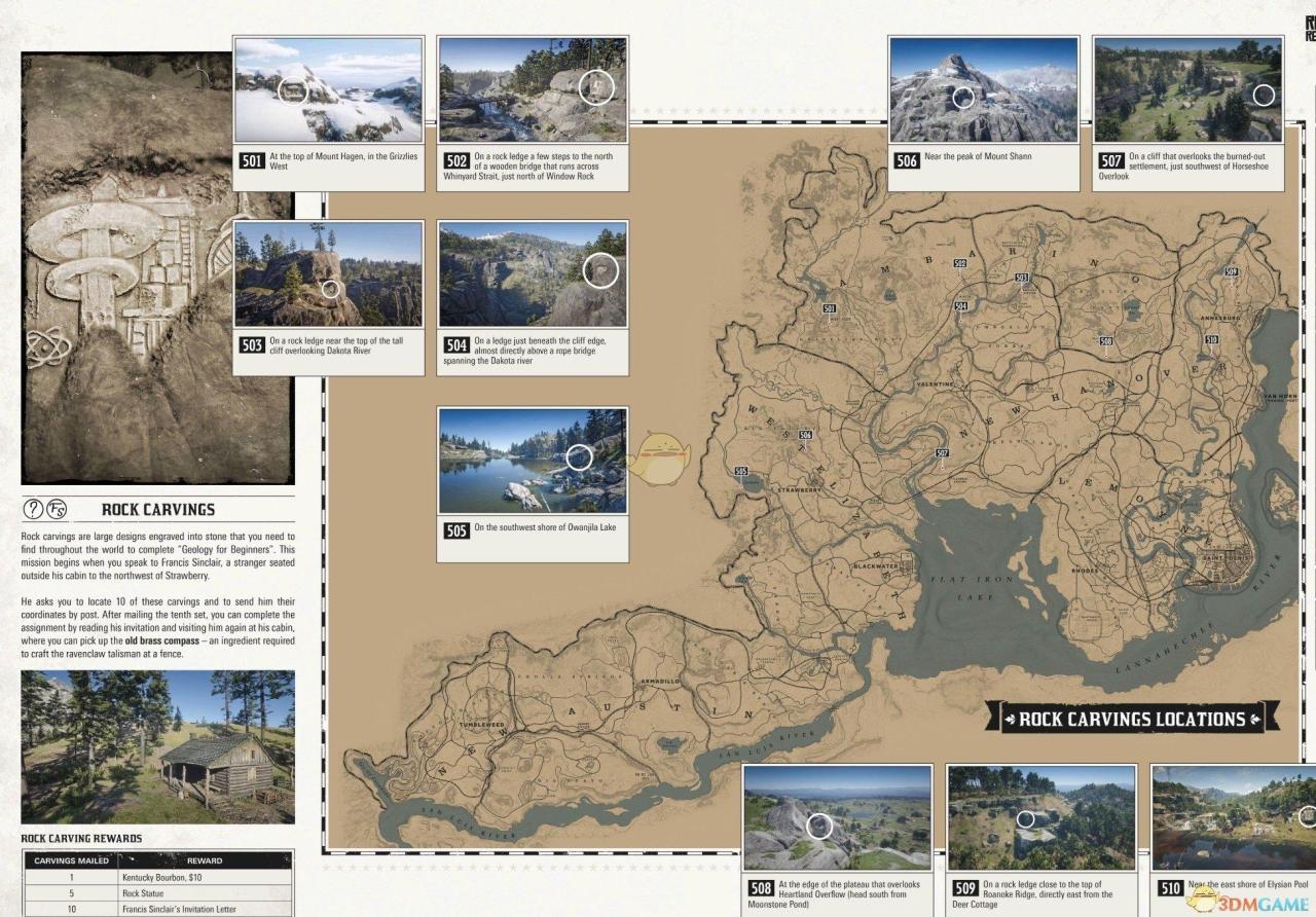 荒野大镖客石刻位置，荒野大镖客2全石雕位置指南