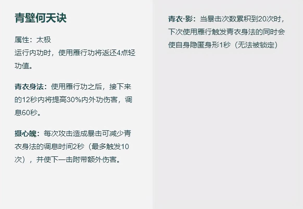 九阴真经青衣阁内功属性，九阴真经全新门派青衣阁